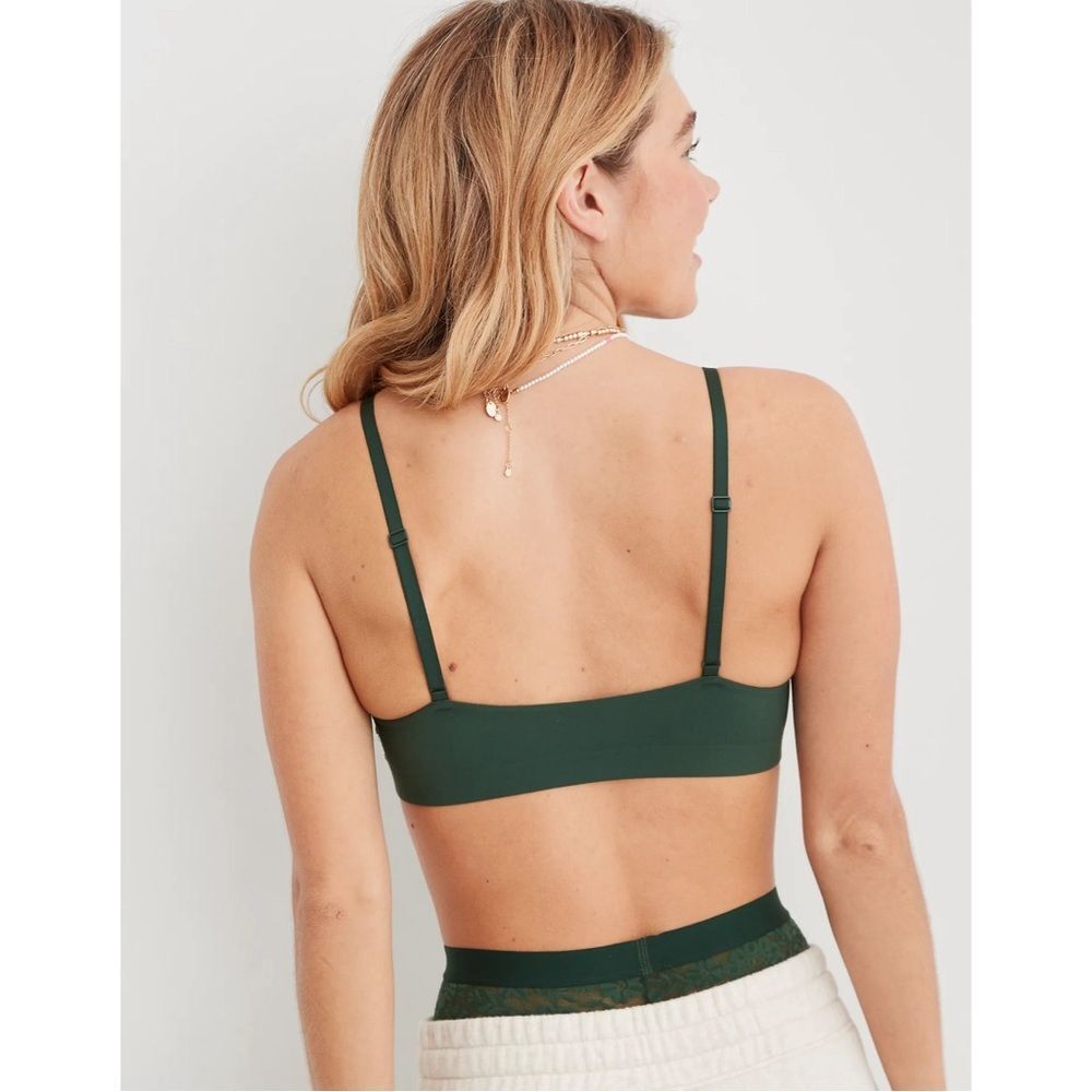 NWT Aerie SMOOTHEZ Mesh Bralette Sycamore Womens Size XS Extra Small - Picture 5 of 9